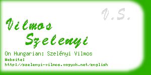 vilmos szelenyi business card